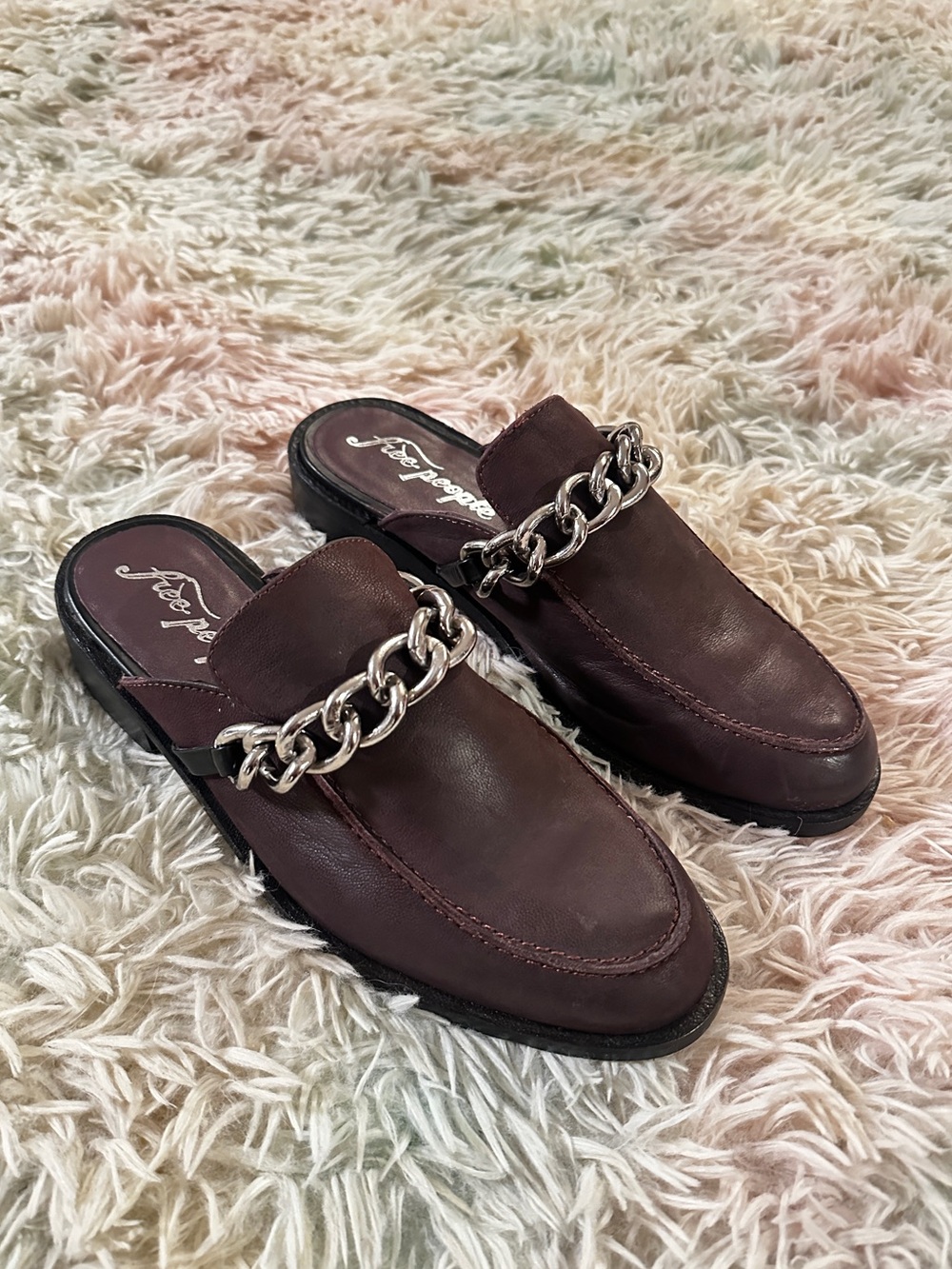 New Free People Vida Mule in Fig/Purple Size 37.5 - Picture 4 of 8